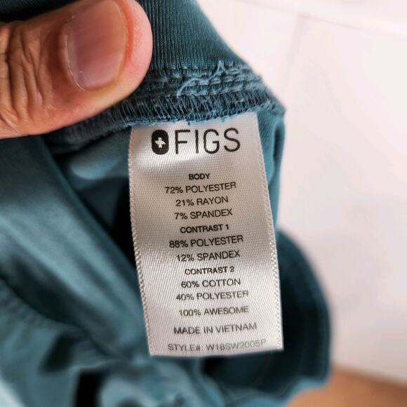 Figs High Waisted Zamora Jogger Scrub Pants Women's Medium Petite Hydrogreen - Picture 9 of 11